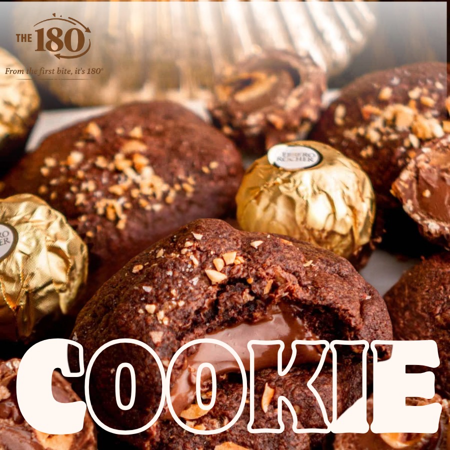 Ferrero Stuffed Dark Chocolate Cookie